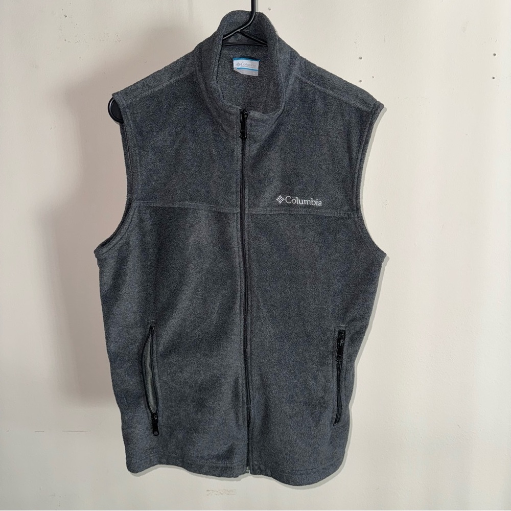 Columbia Steens Fleece Vest Men’s Medium Charcoal Gray